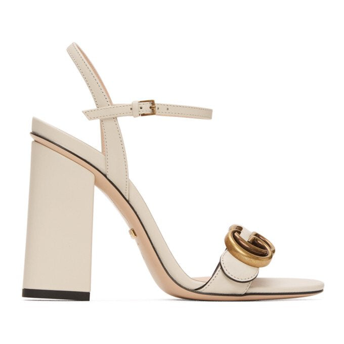 Gucci GG Marmont Leather Sandals