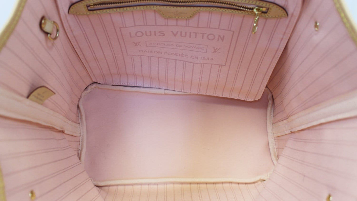 LOUIS VUITTON Damier Azur Tahitienne Neverfull MM Tote Bag