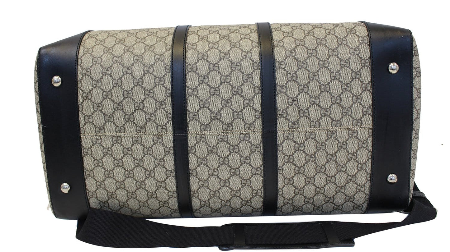 GUCCI GG Monogram Canvas Supreme Large Duffle Travel Bag 406381