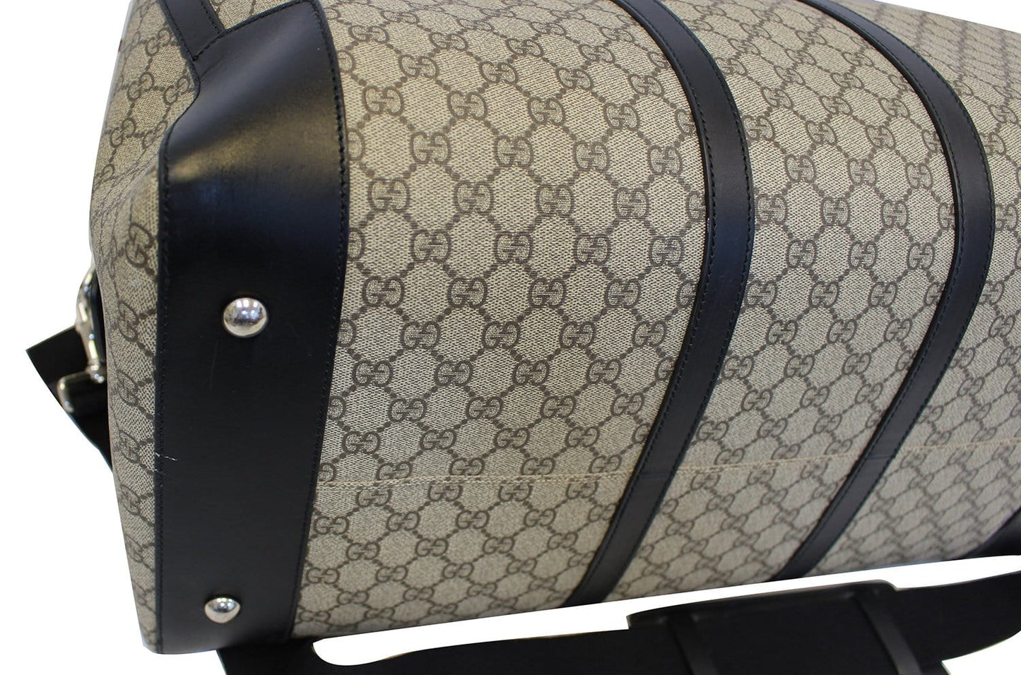 GUCCI GG Monogram Canvas Supreme Large Duffle Travel Bag 406381