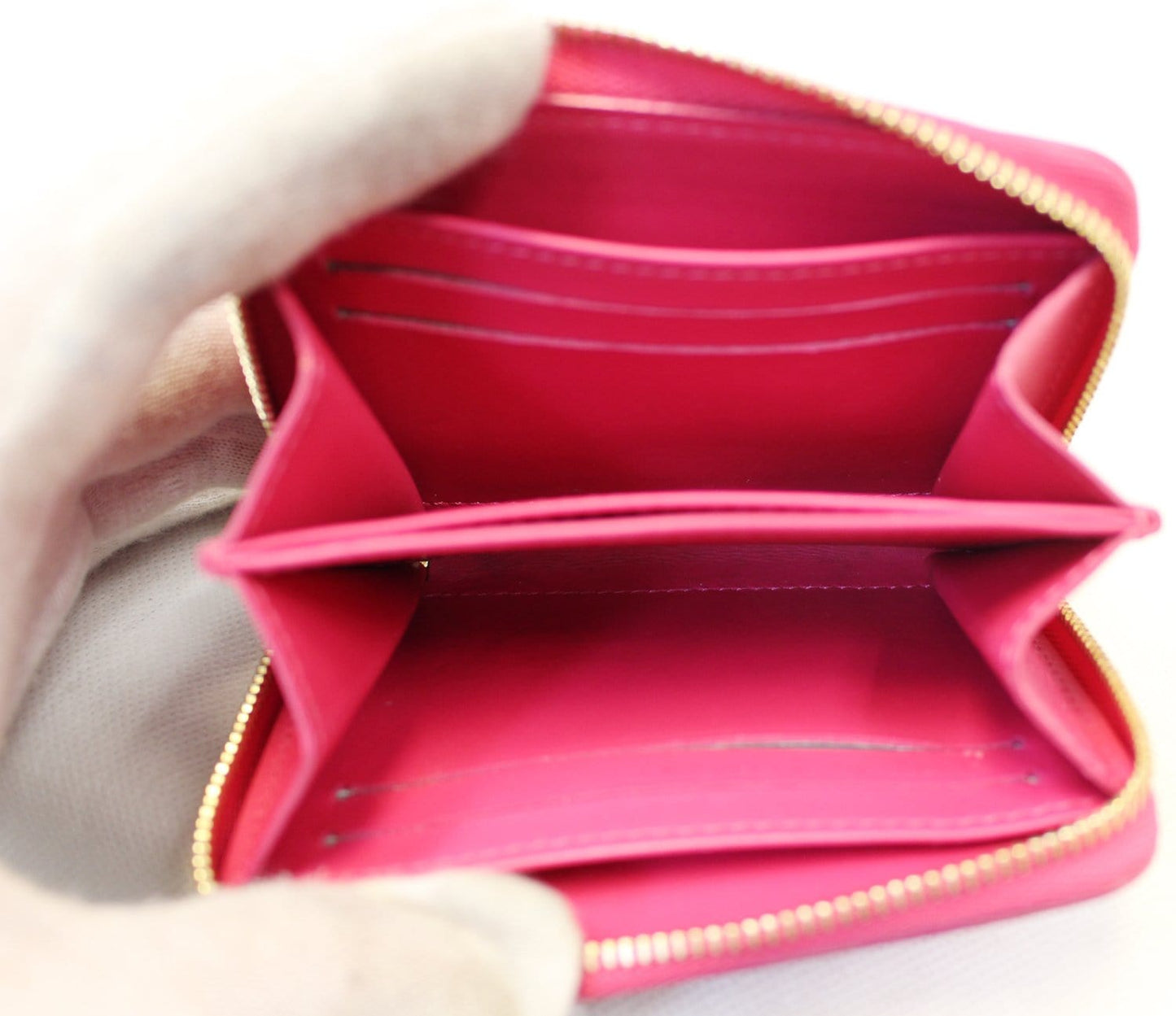 LOUIS VUITTON Vernis Leather Rosepop Zippy Coin Purse