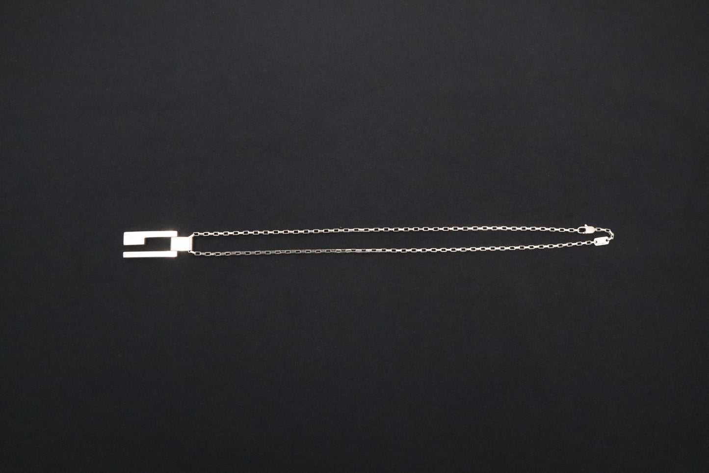 Gucci Plate "G" Necklace in Sterling Silver