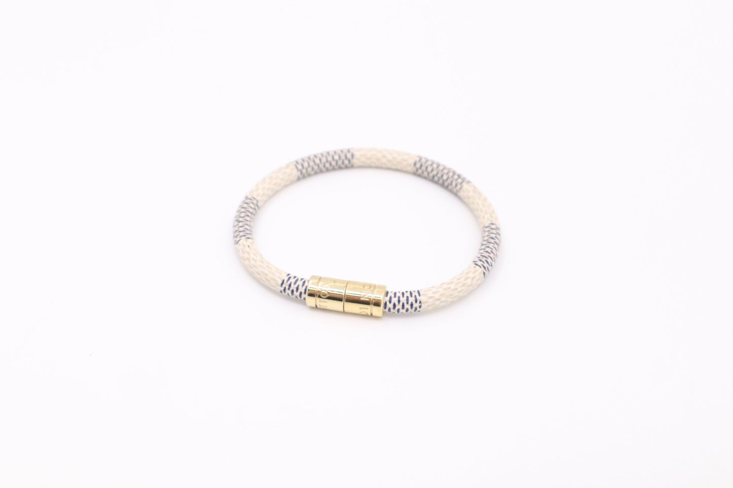 Louis Vuitton Keep It Bracelet in Damier Azur Canvas