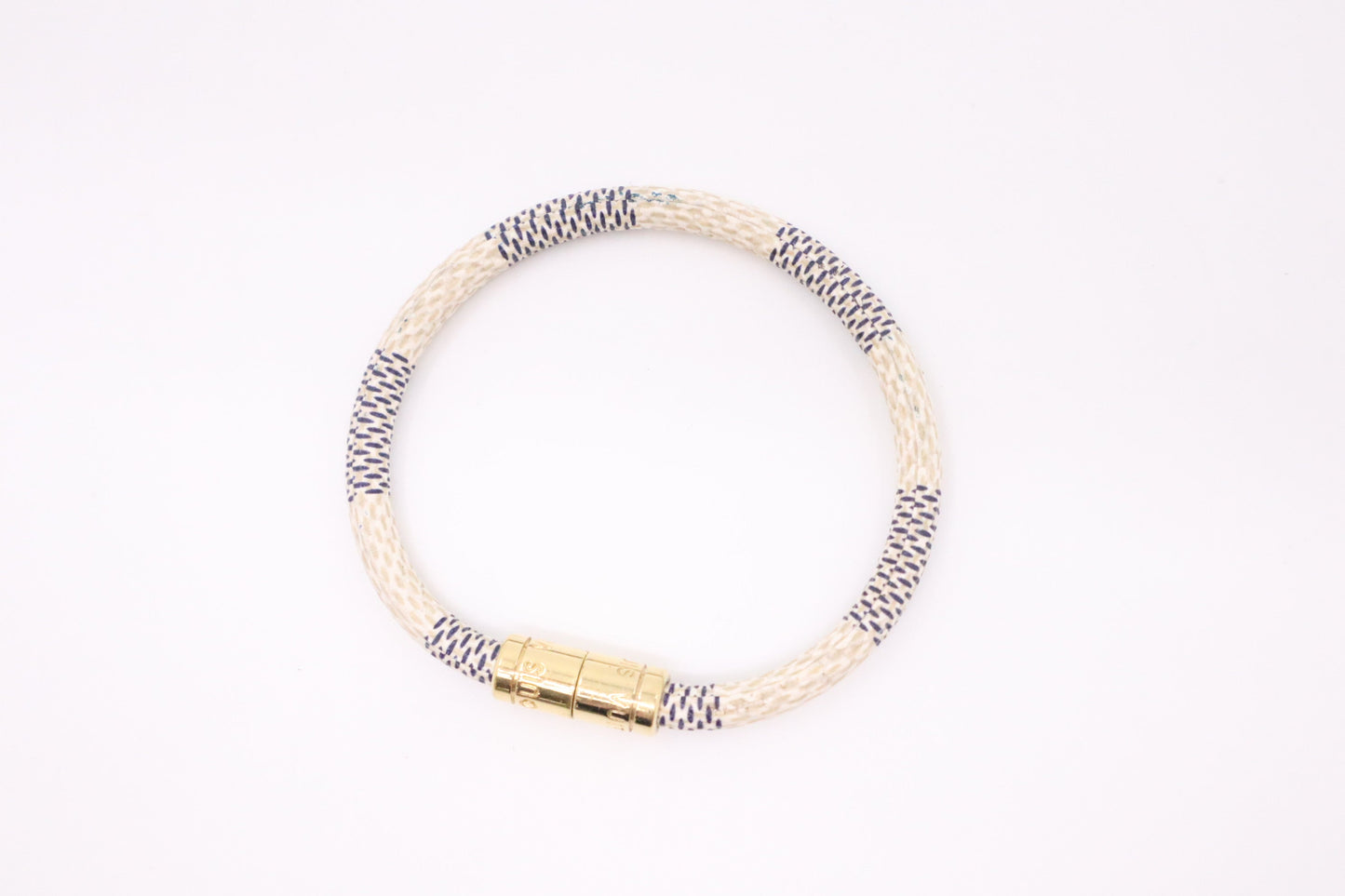 Louis Vuitton Keep It Bracelet in Damier Azur Canvas