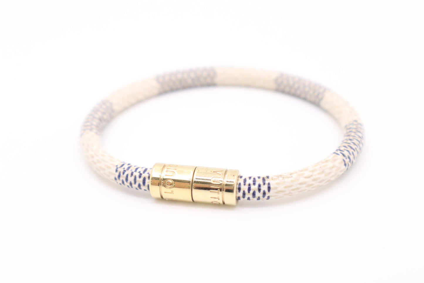 Louis Vuitton Keep It Bracelet in Damier Azur Canvas