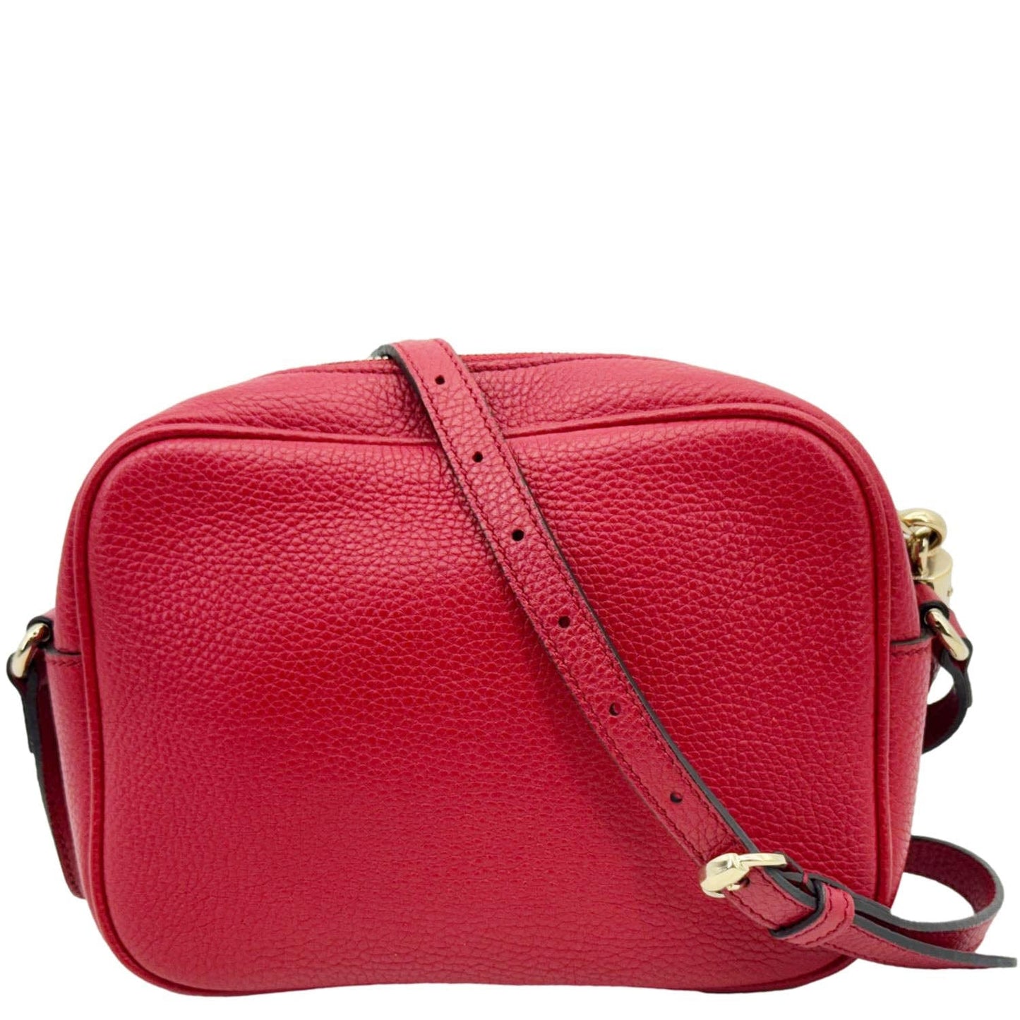 GUCCI Soho Disco Camera Leather Crossbody Bag Red 308364