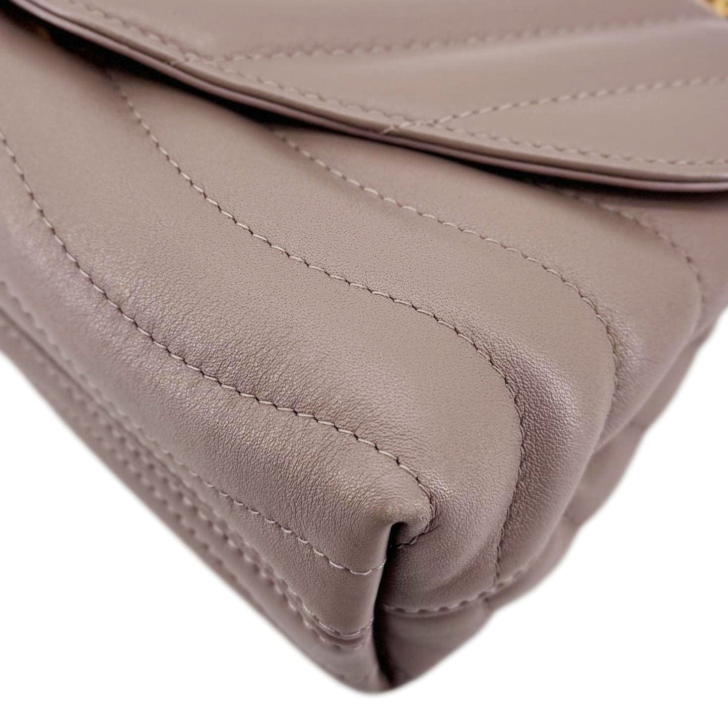 LOUIS VUITTON New Wave Chain MM Calfskin Leather Shoulder Bag Beige