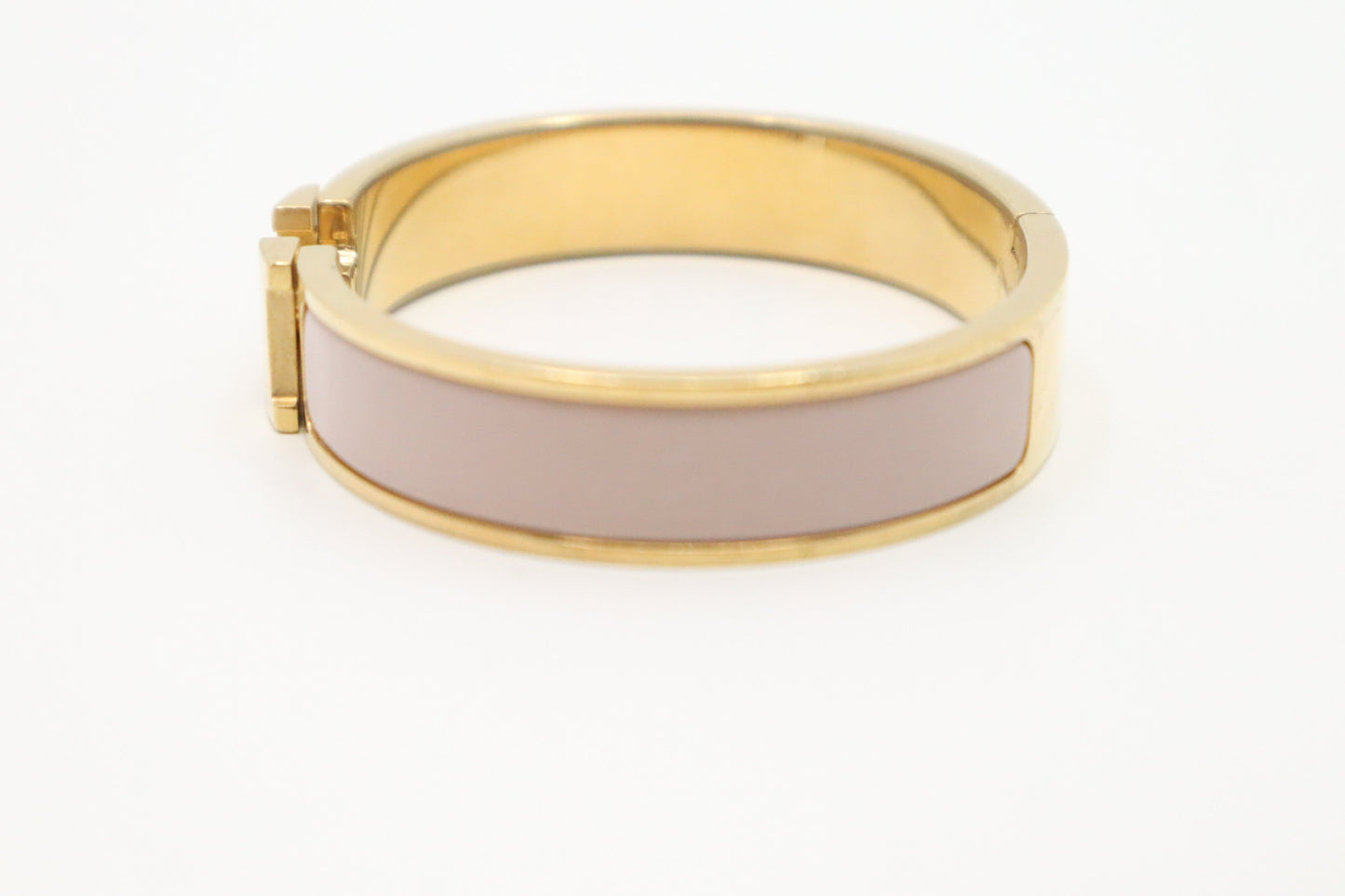 Hermes Clic H Enamel Creme Bracelet