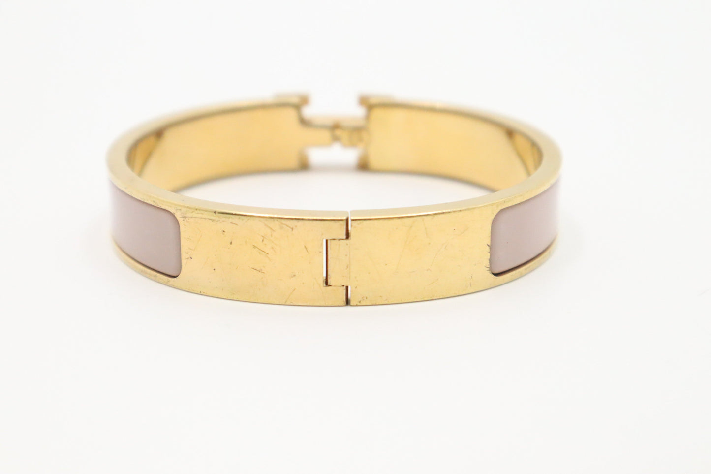 Hermes Clic H Enamel Creme Bracelet