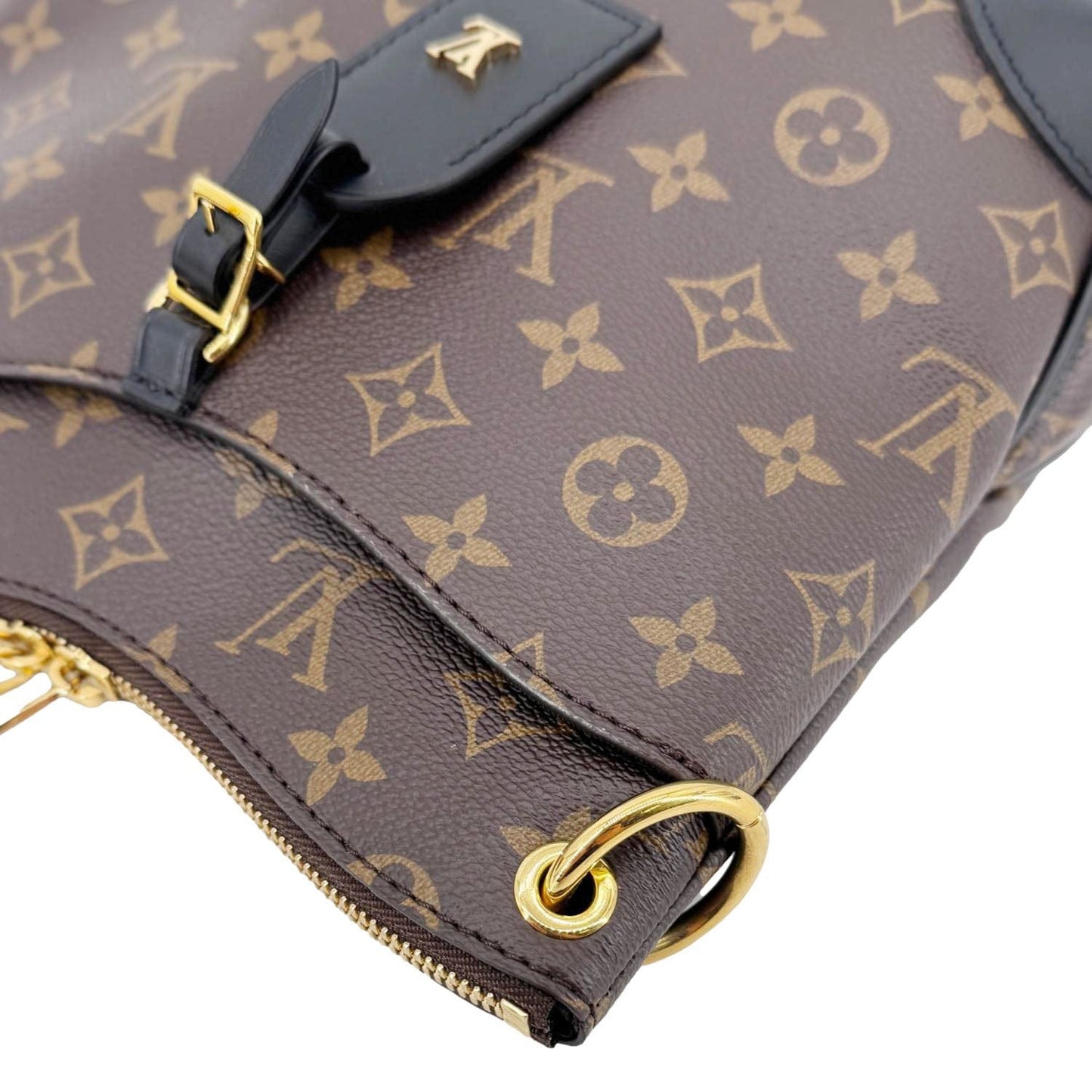 LOUIS VUITTON Odeon NM PM Monogram Canvas Shoulder Bag Brown