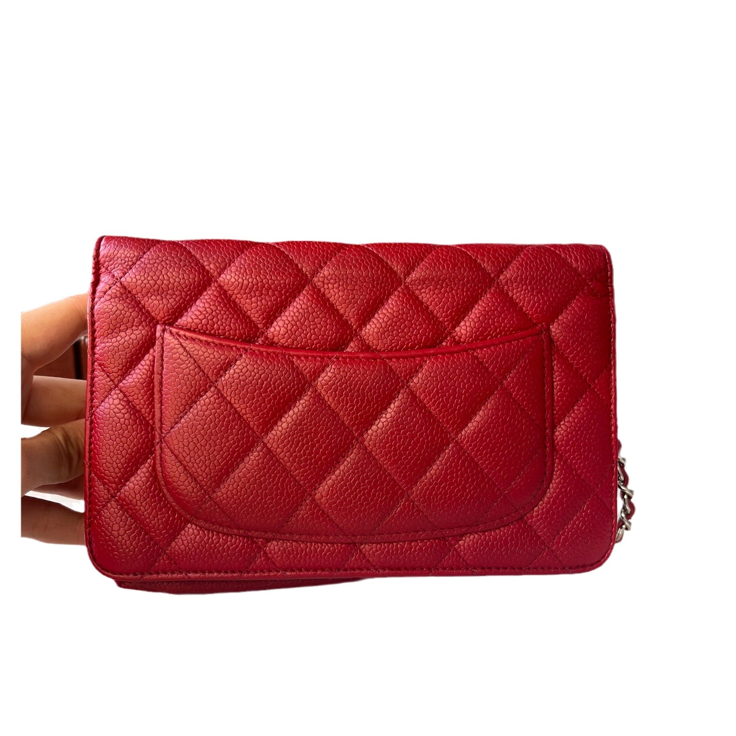 Chanel Wallet on Chain Classic Flap Red Caviar Leather