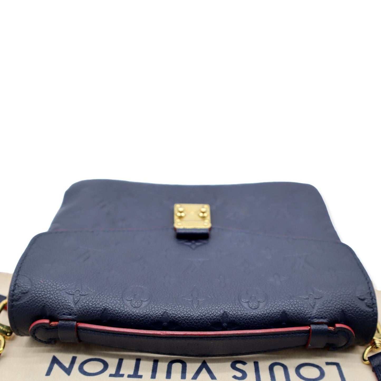 LOUIS VUITTON Metis Pochette Empreinte Leather Crossbody Bag Blue