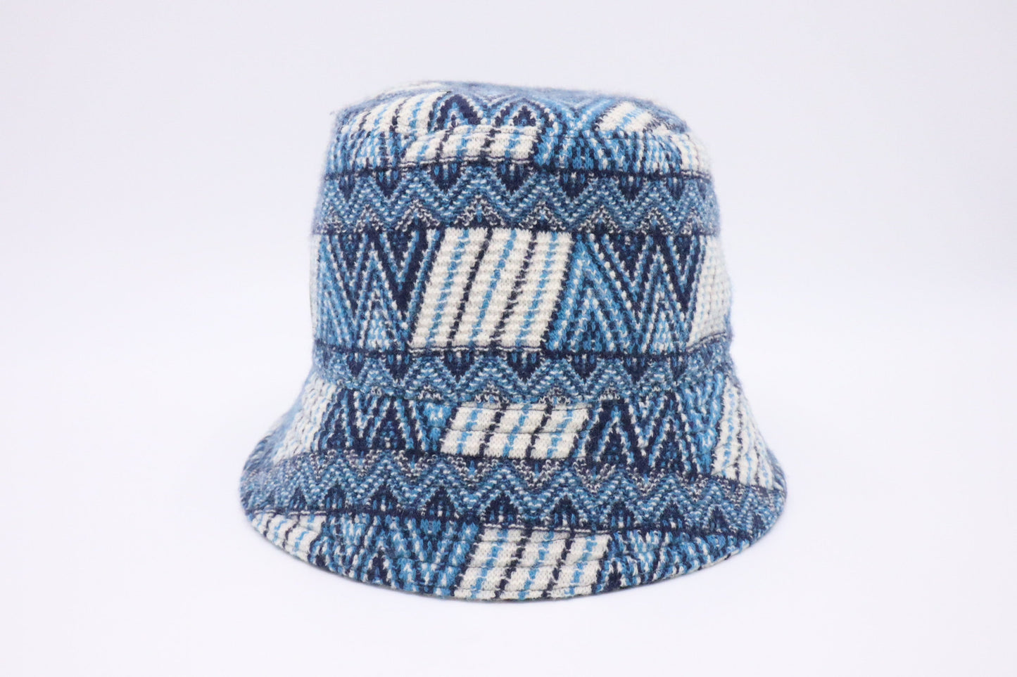 Prada Bucket Hat in Blue Wool & Cashmere