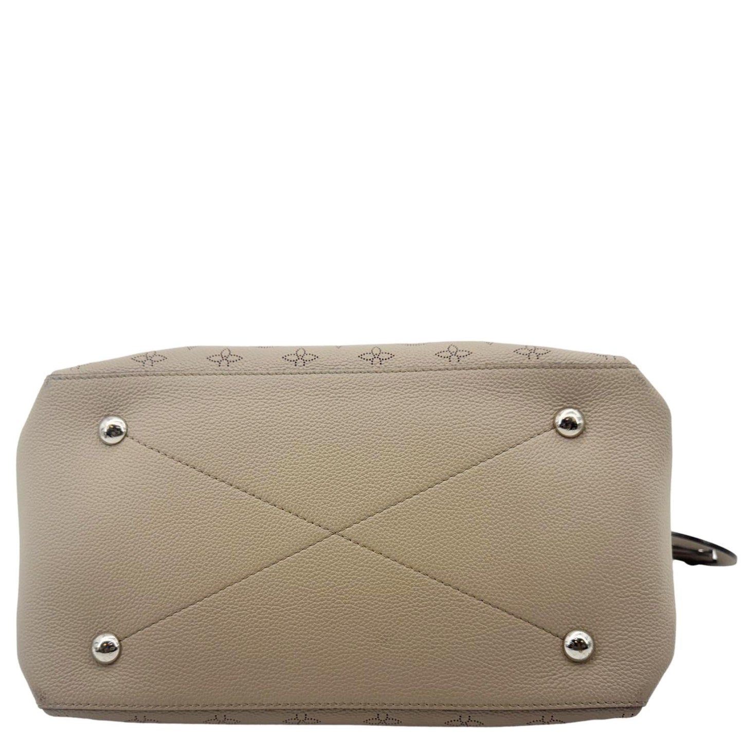 LOUIS VUITTON Beaubourg Mahina MM Leather Hobo Shoulder Bag Galet