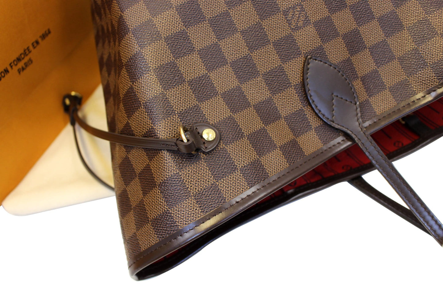 LOUIS VUITTON Damier Ebene Neverfull GM Brown Tote Bag