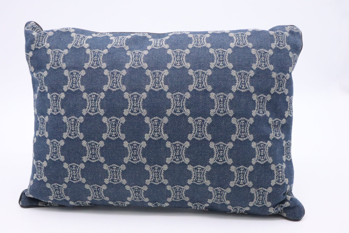 Celine Rectangle Pillow in Macadam Denim Canvas