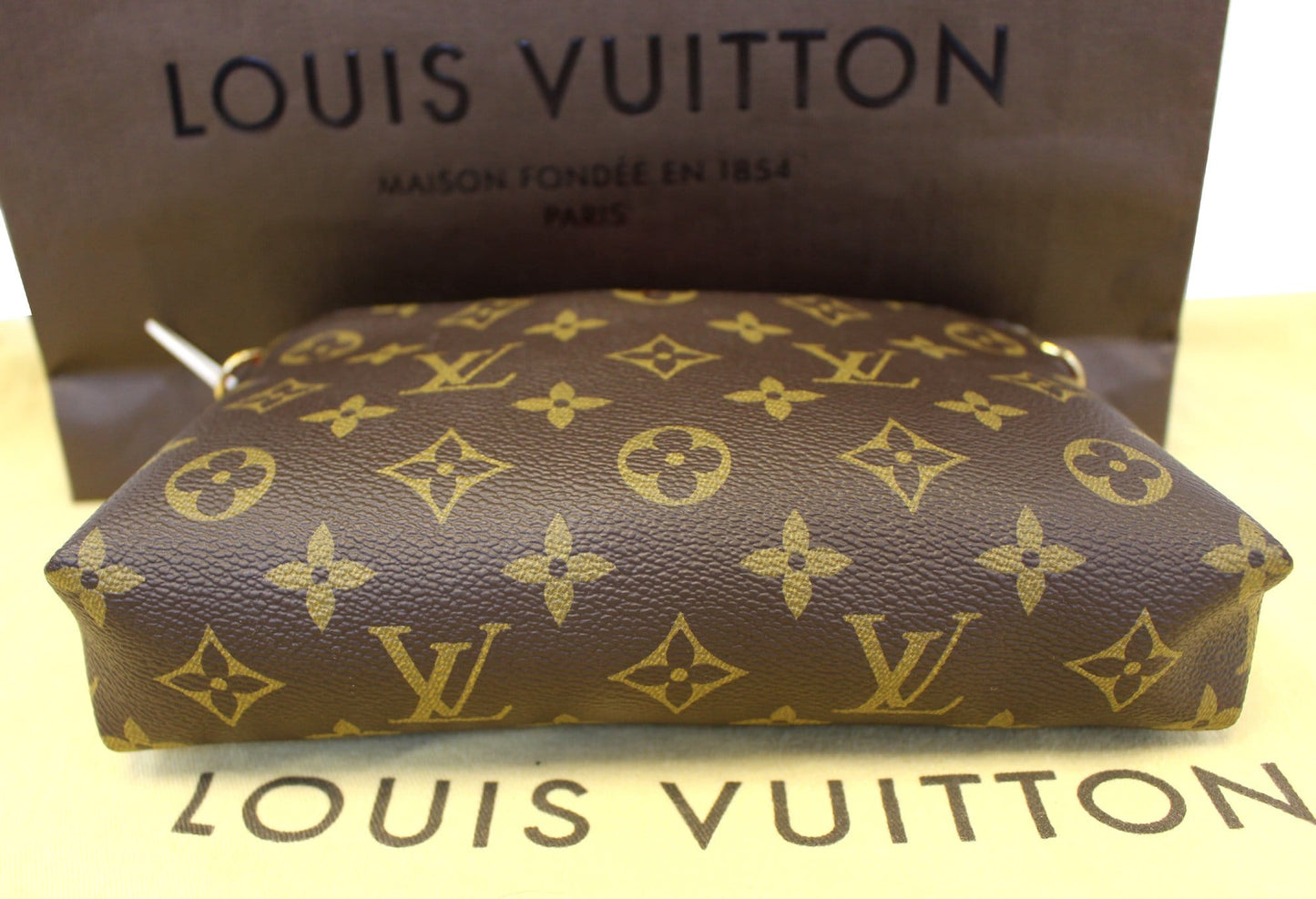 LOUIS VUITTON Monogram Canvas Pallas Clutch Crossbody Bag