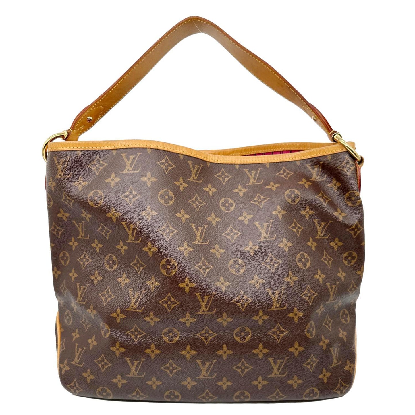 LOUIS VUITTON Delightful MM Monogram Canvas Hobo Shoulder Bag Brown