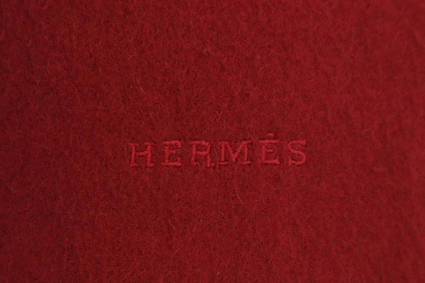 Hermes Scarf in Red Cashmere