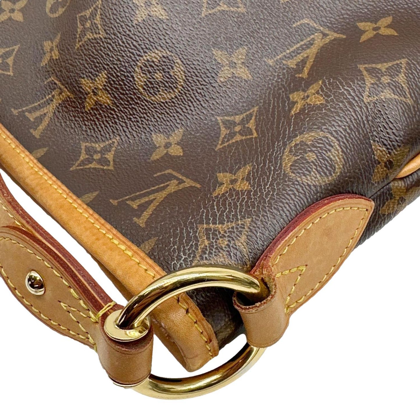 LOUIS VUITTON Delightful MM Monogram Canvas Hobo Shoulder Bag Brown