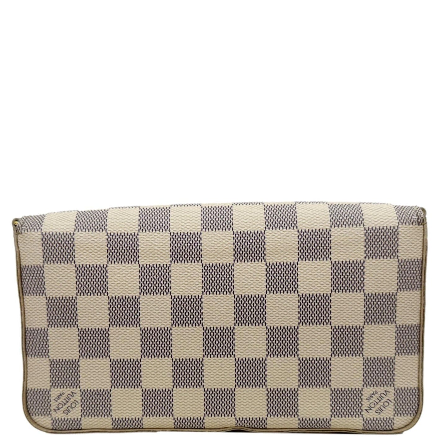 LOUIS VUITTON Felicie Pochette Damier Azur Crossbody Bag Rose Ballerine