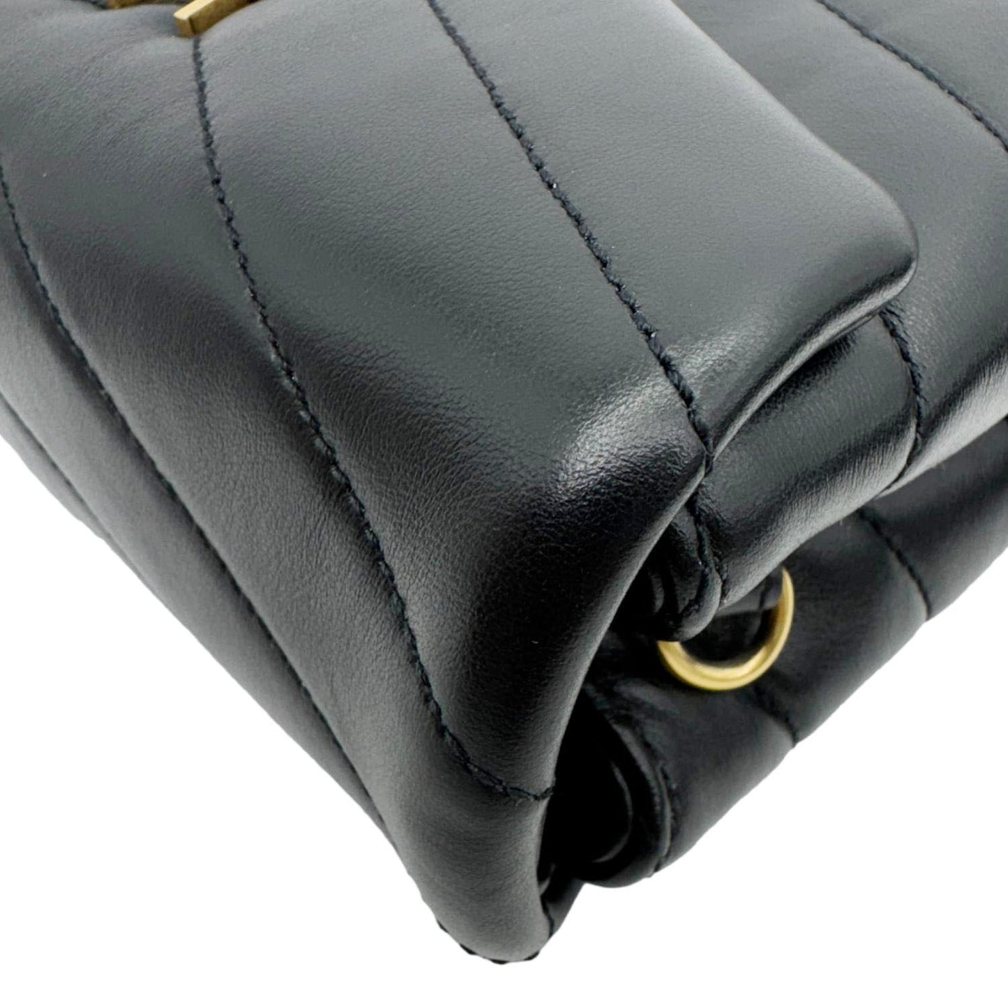 YVES SAINT LAURENT Loulou Toy Calfskin Leather Crossbody Bag Black