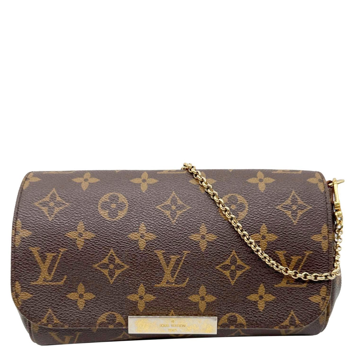 LOUIS VUITTON Favorite PM Monogram Canvas Shoulder Bag Brown