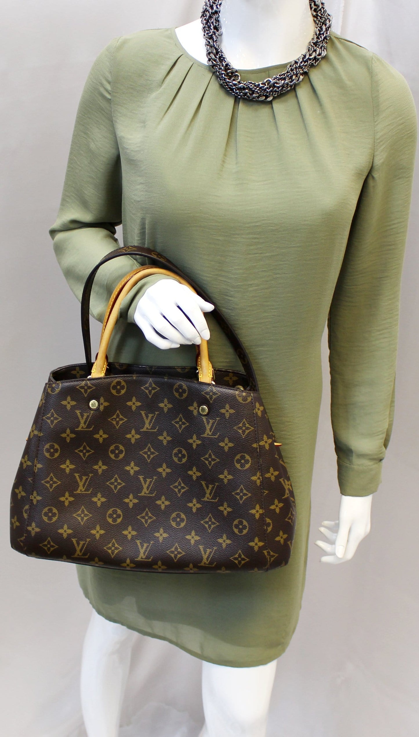 LOUIS VUITTON Monogram Canvas Montaigne MM Shoulder Bag