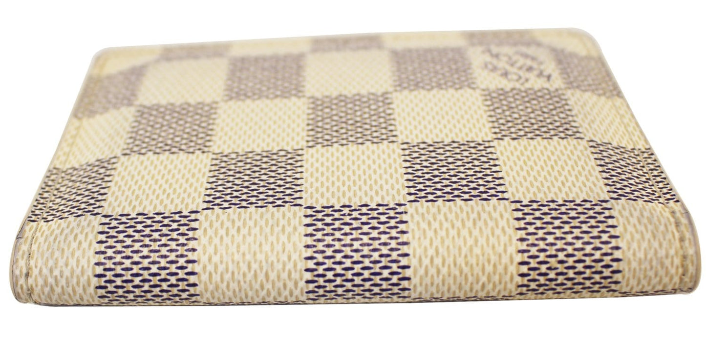LOUIS VUITTON Damier Azur Card Case Pocket Organizer