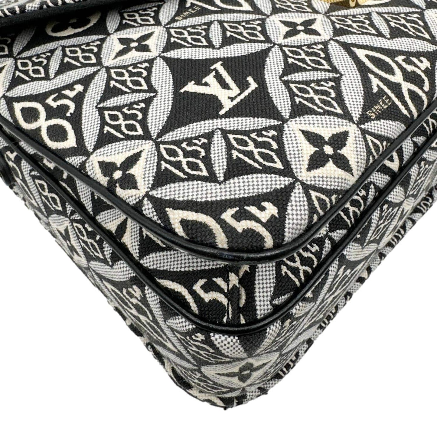 LOUIS VUITTON Metis Pochette Since 1854 Monogram Jacquard Top Handle Satchel Bag Black