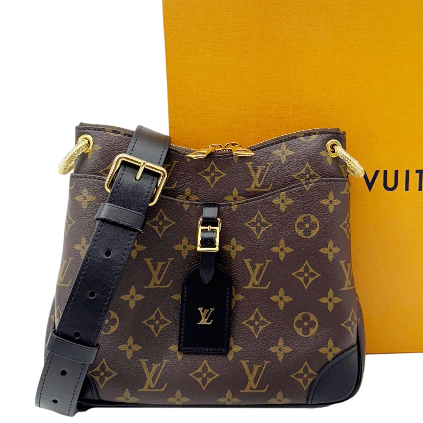 LOUIS VUITTON Odeon NM PM Monogram Canvas Shoulder Bag Brown