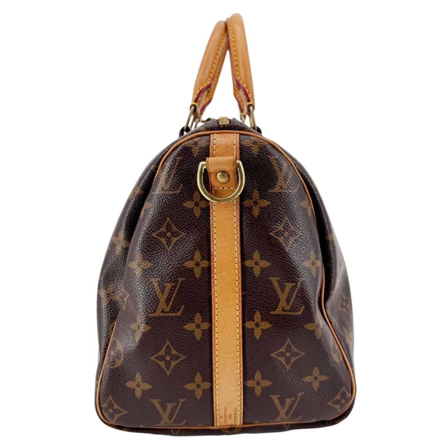 LOUIS VUITTON Speedy 30 Bandouliere Monogram Canvas Crossbody Bag Brown