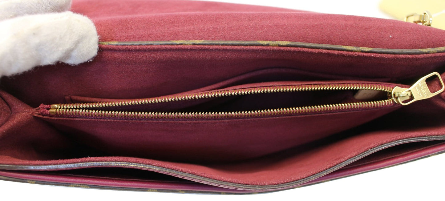 LOUIS VUITTON Monogram Canvas Pallas Chain Crossbody Bag