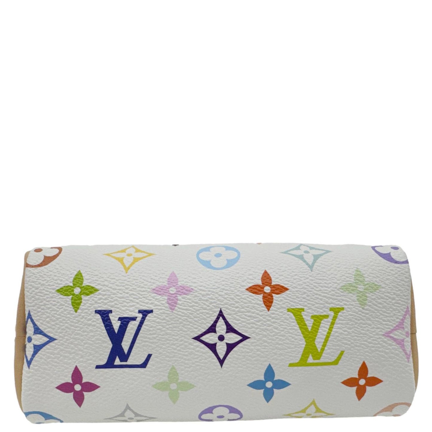 LOUIS VUITTON LV X TM Nano Speedy Monogram Multicolor Canvas Shoulder Bag White