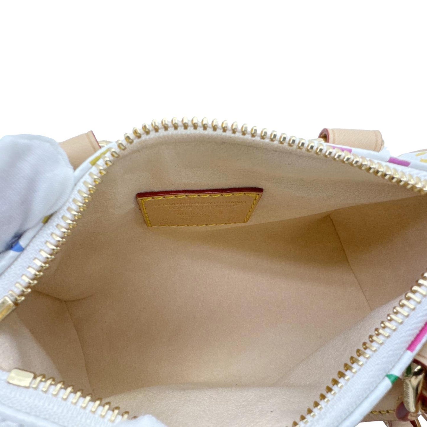 LOUIS VUITTON LV X TM Nano Speedy Monogram Multicolor Canvas Shoulder Bag White