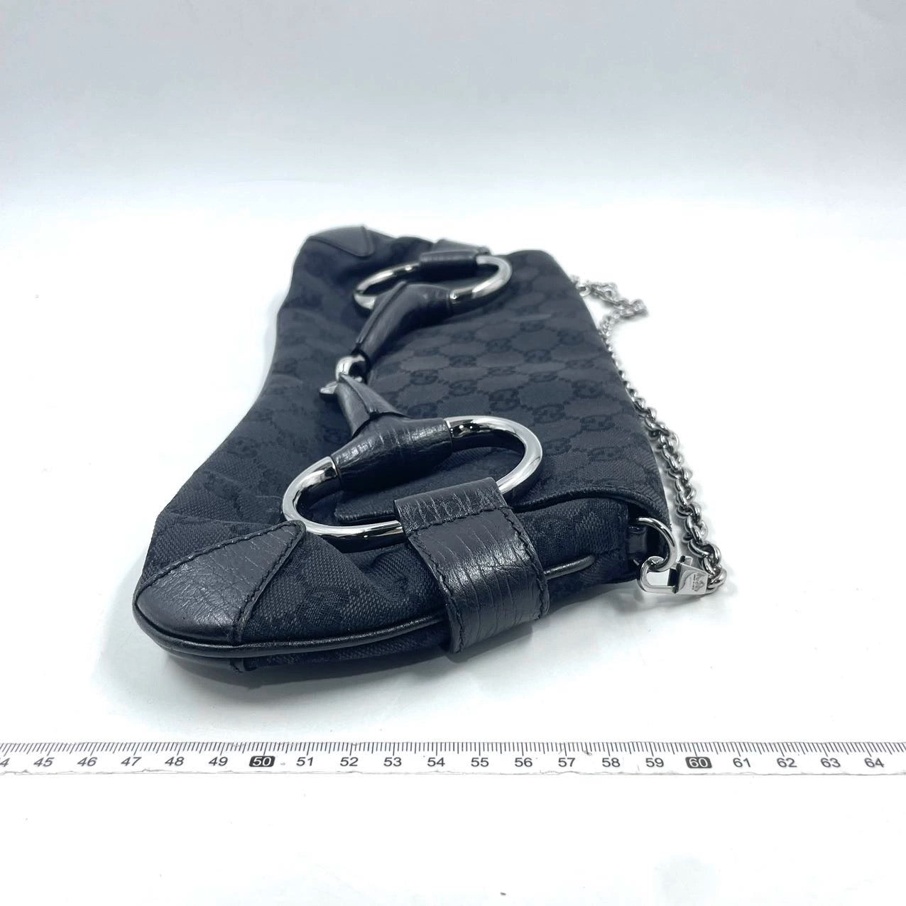 Gucci Horsebit 1955 Cloth Black Monogram Shoulder bag