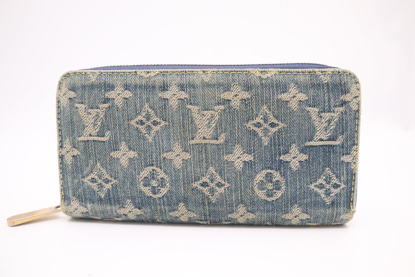 Louis Vuitton Long Zippy Wallet in Denim Monogram Canvas