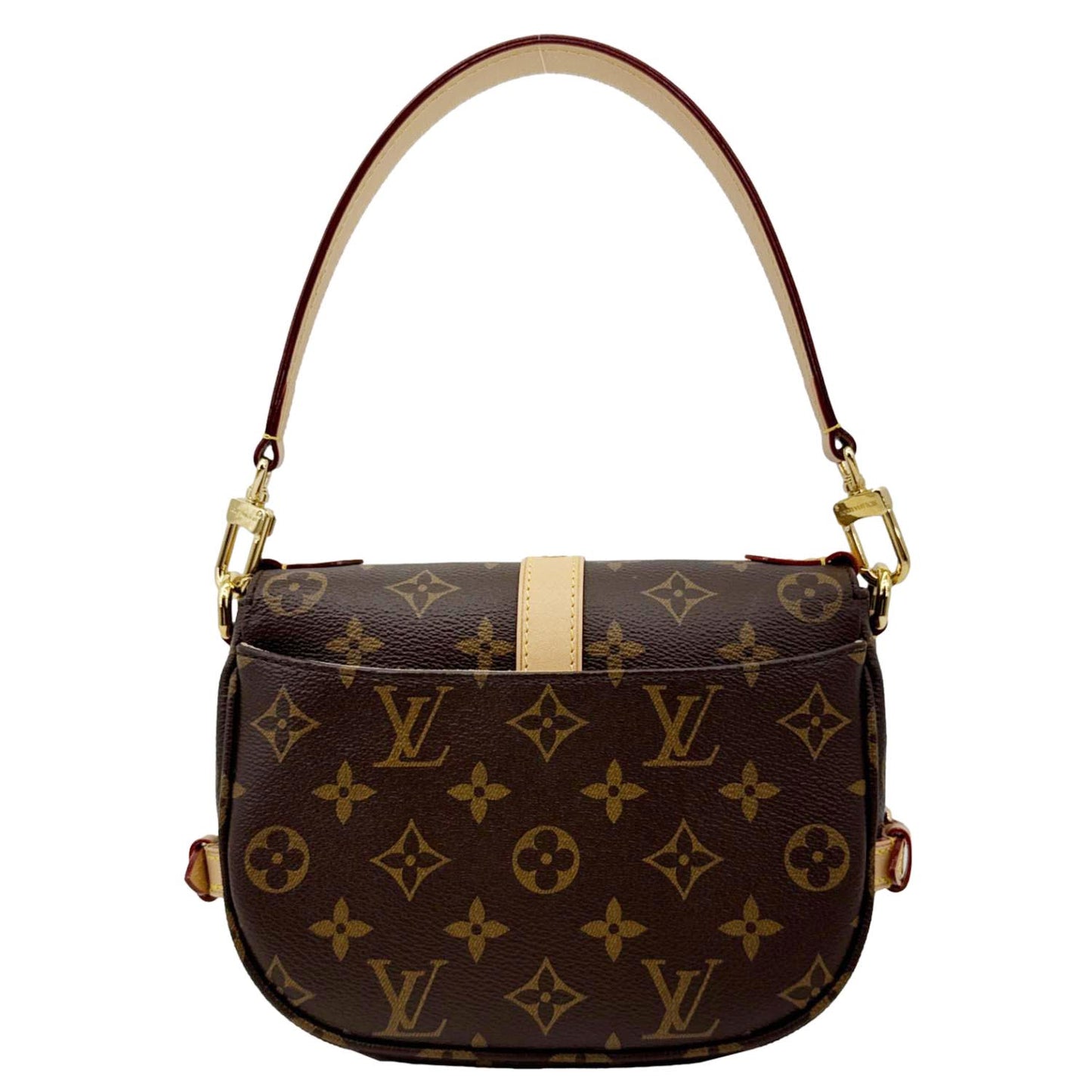 LOUIS VUITTON Saumur BB Monogram Canvas Shoulder Bag Brown