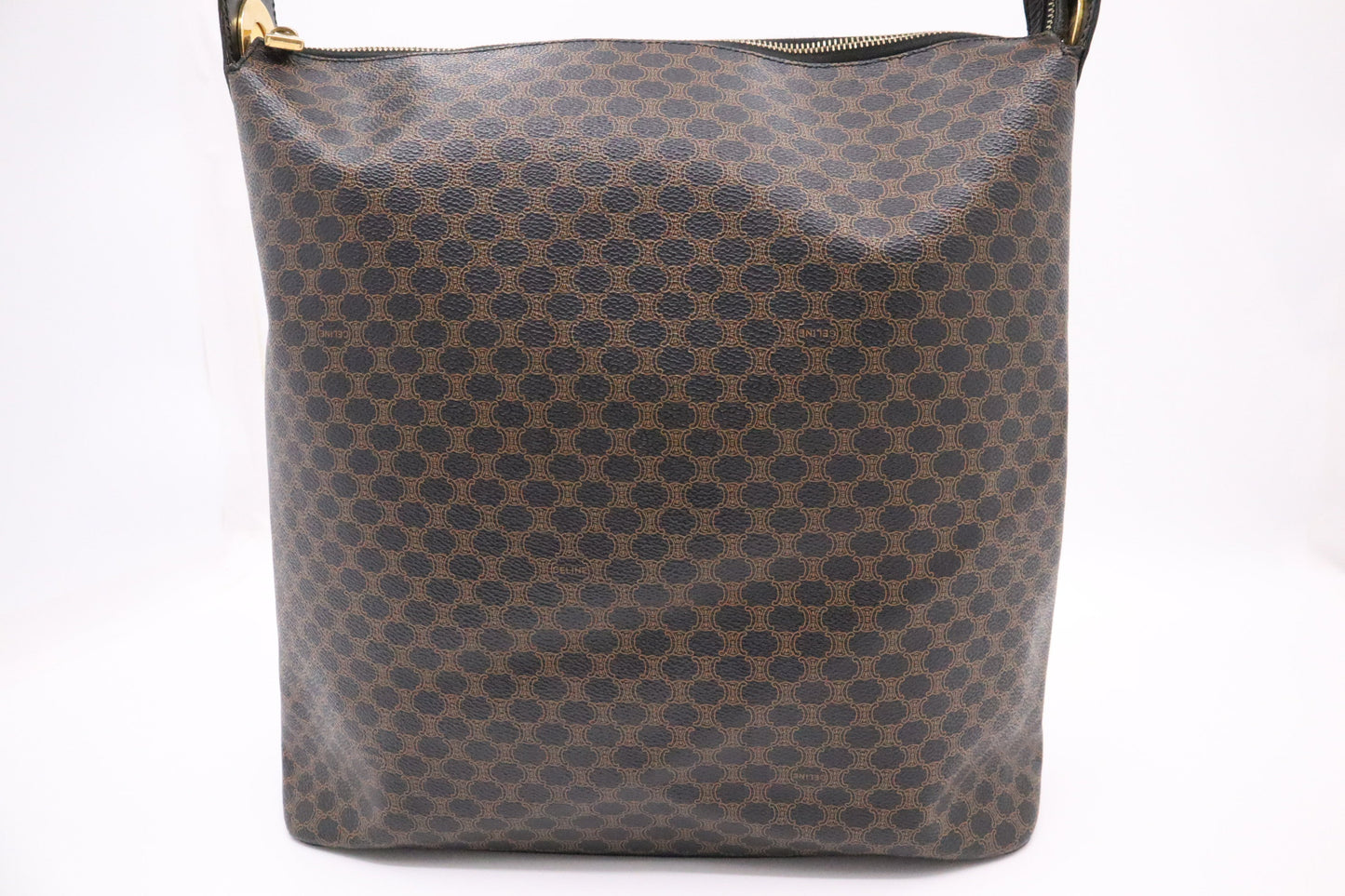 Celine Shoulder Bag in Black Macadam Canvas