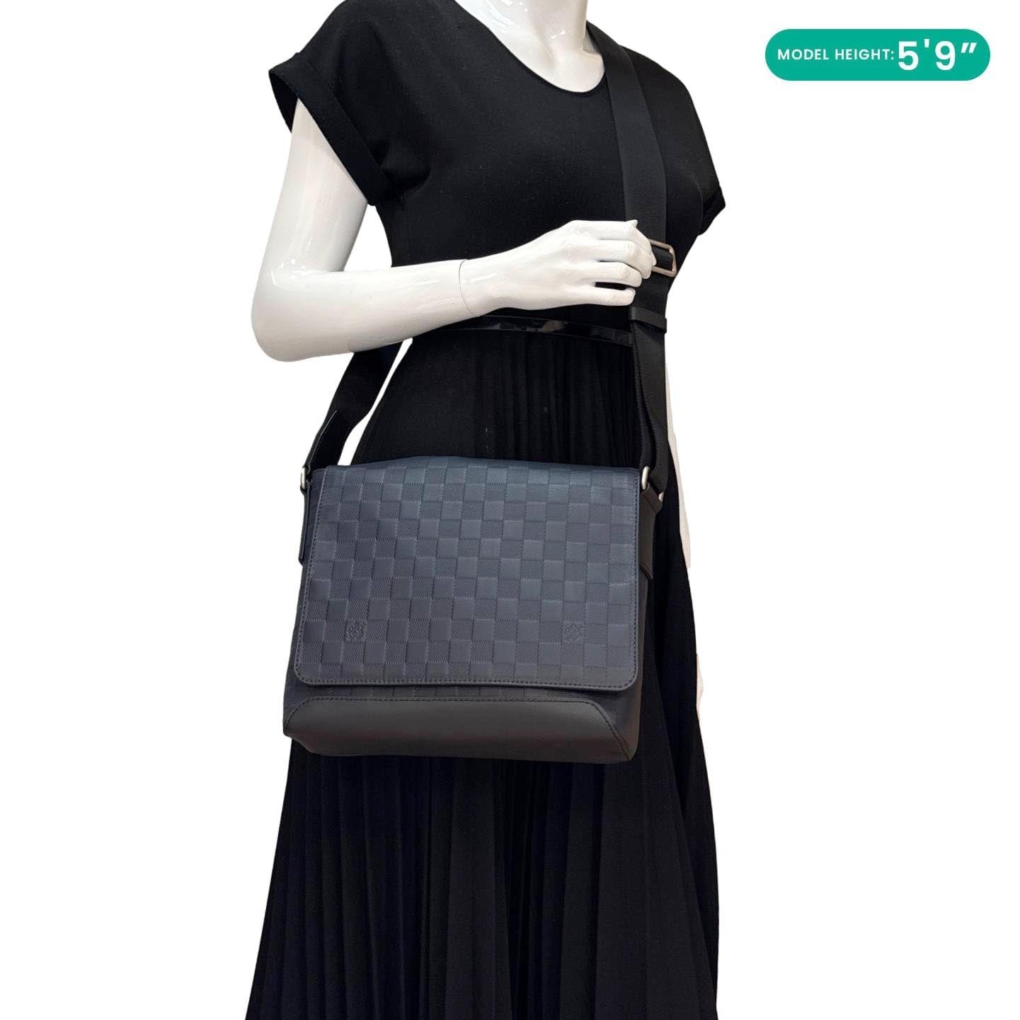 LOUIS VUITTON District Damier Infini Messenger Bag Navy Blue