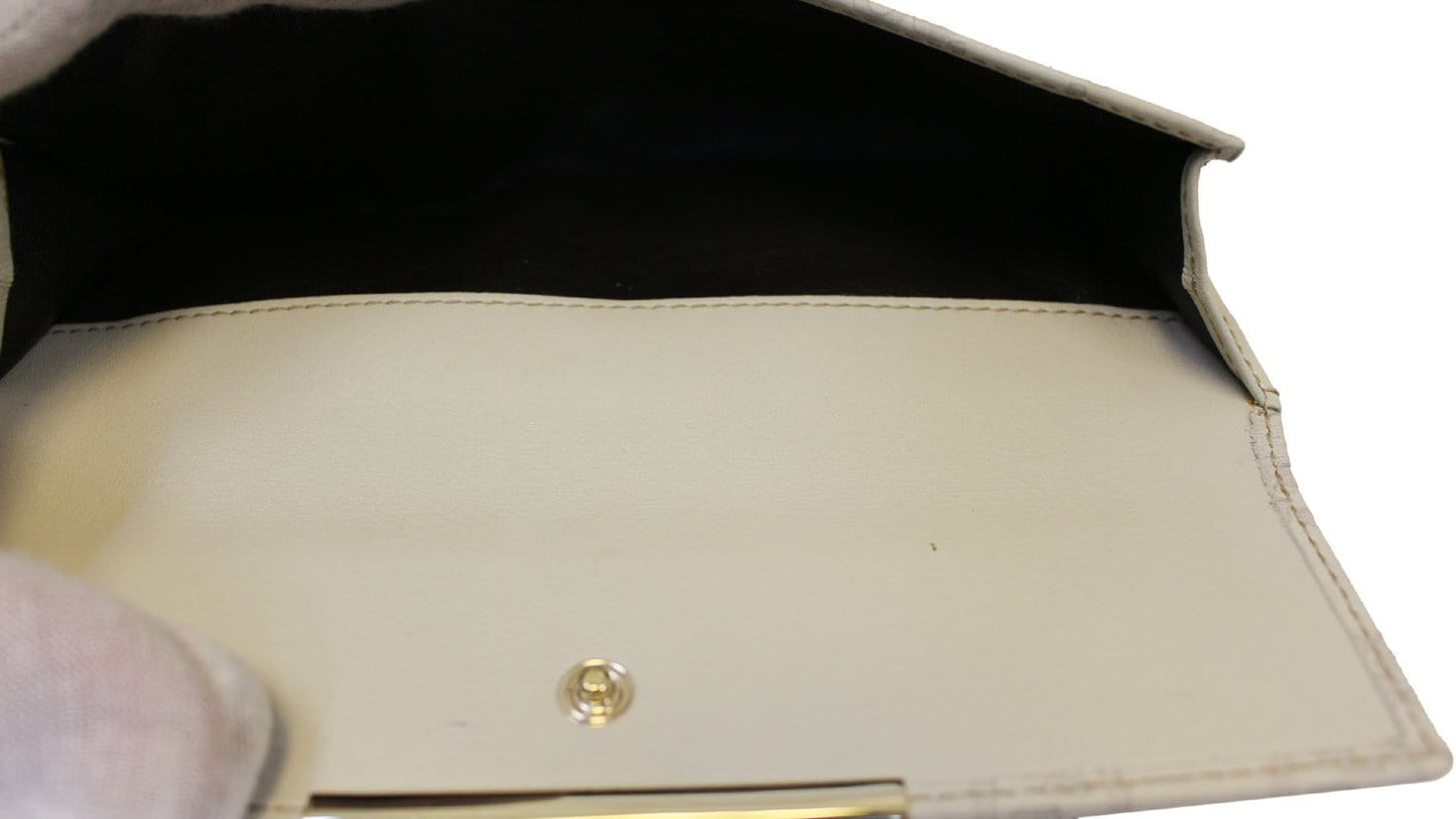 Gucci Sukey GG Guccissima Leather Off White Wallet