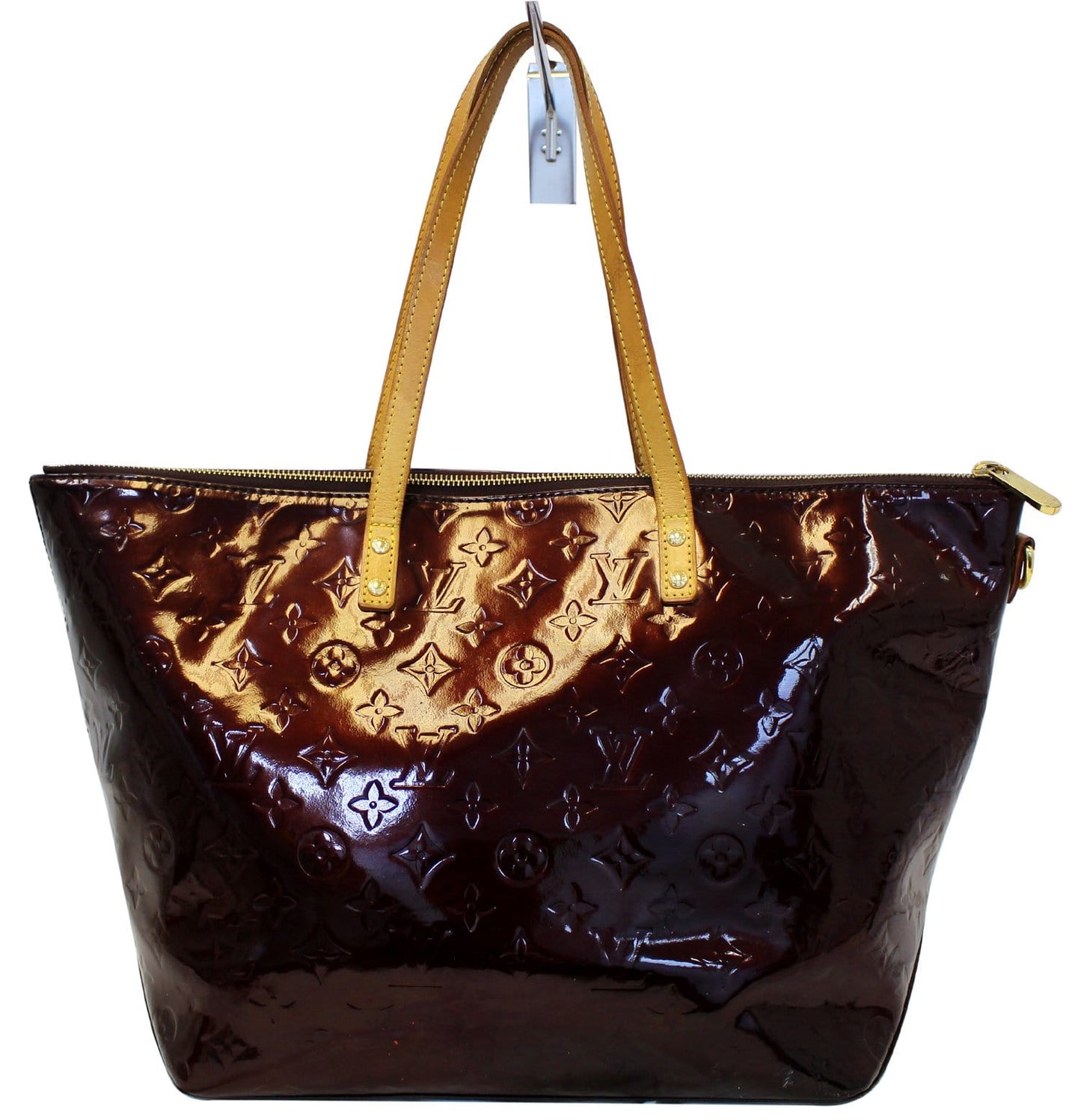 LOUIS VUITTON Violette Vernis Leather Bellevue GM Shoulder Bag