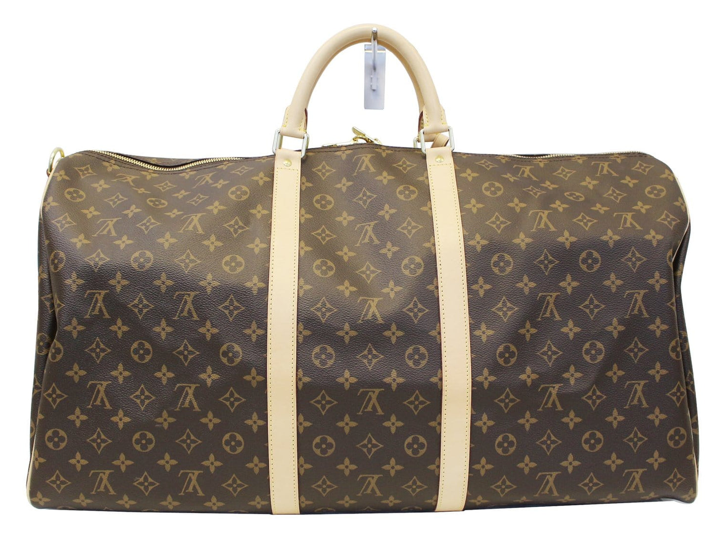 LOUIS VUITTON Monogram Canvas Brown Keepall 60 Bandouliere Travel Bag