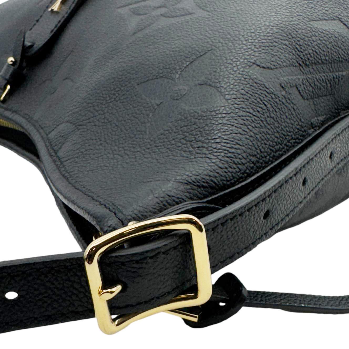 LOUIS VUITTON Carryall MM Monogram Empreinte Leather Shoulder Bag Black