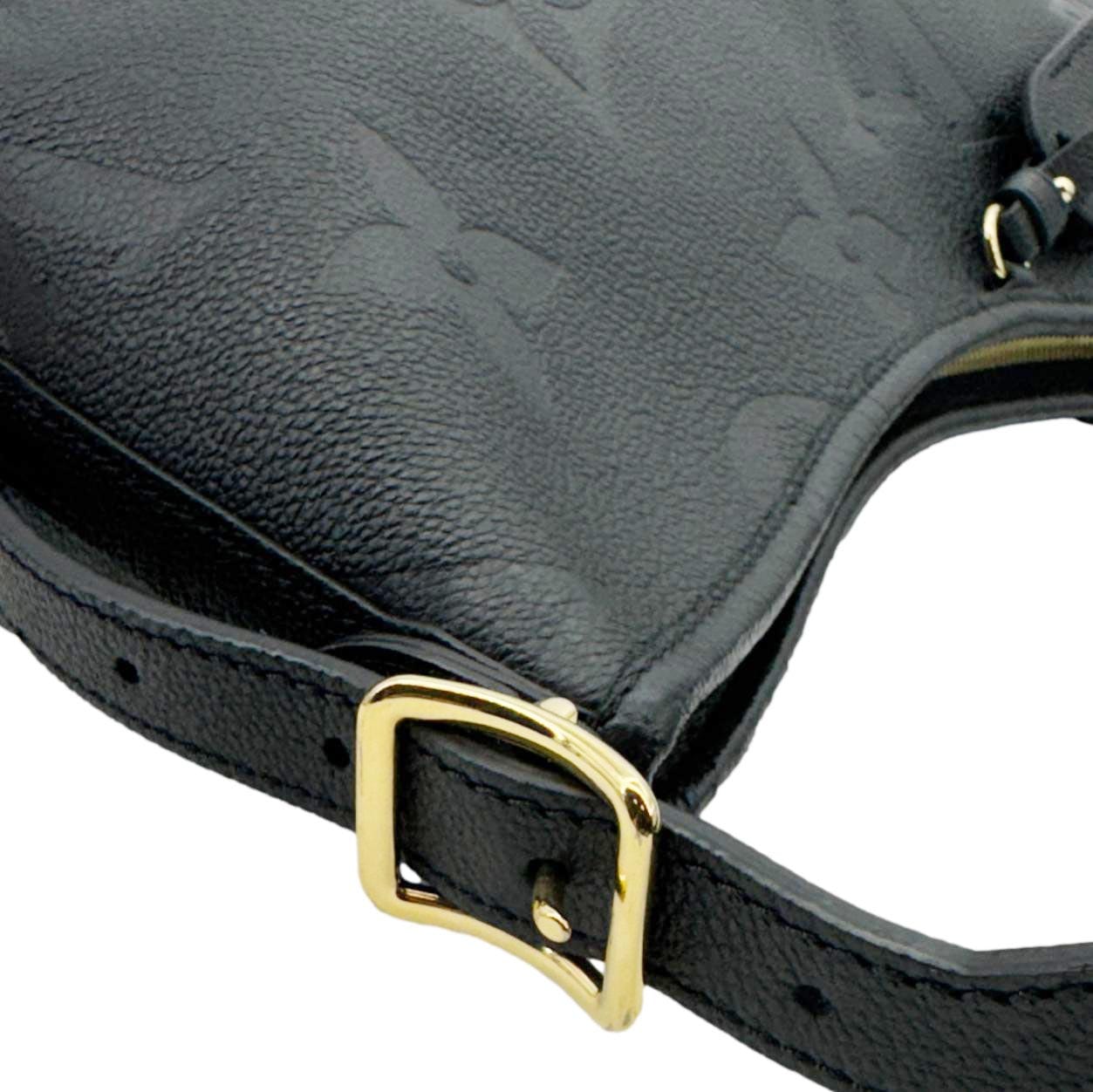 LOUIS VUITTON Carryall MM Monogram Empreinte Leather Shoulder Bag Black