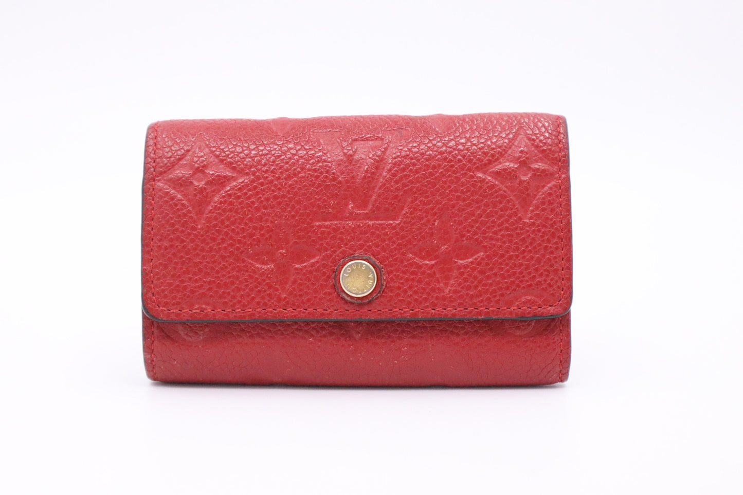 Louis Vuitton Key Case in Red Empreinte Leather