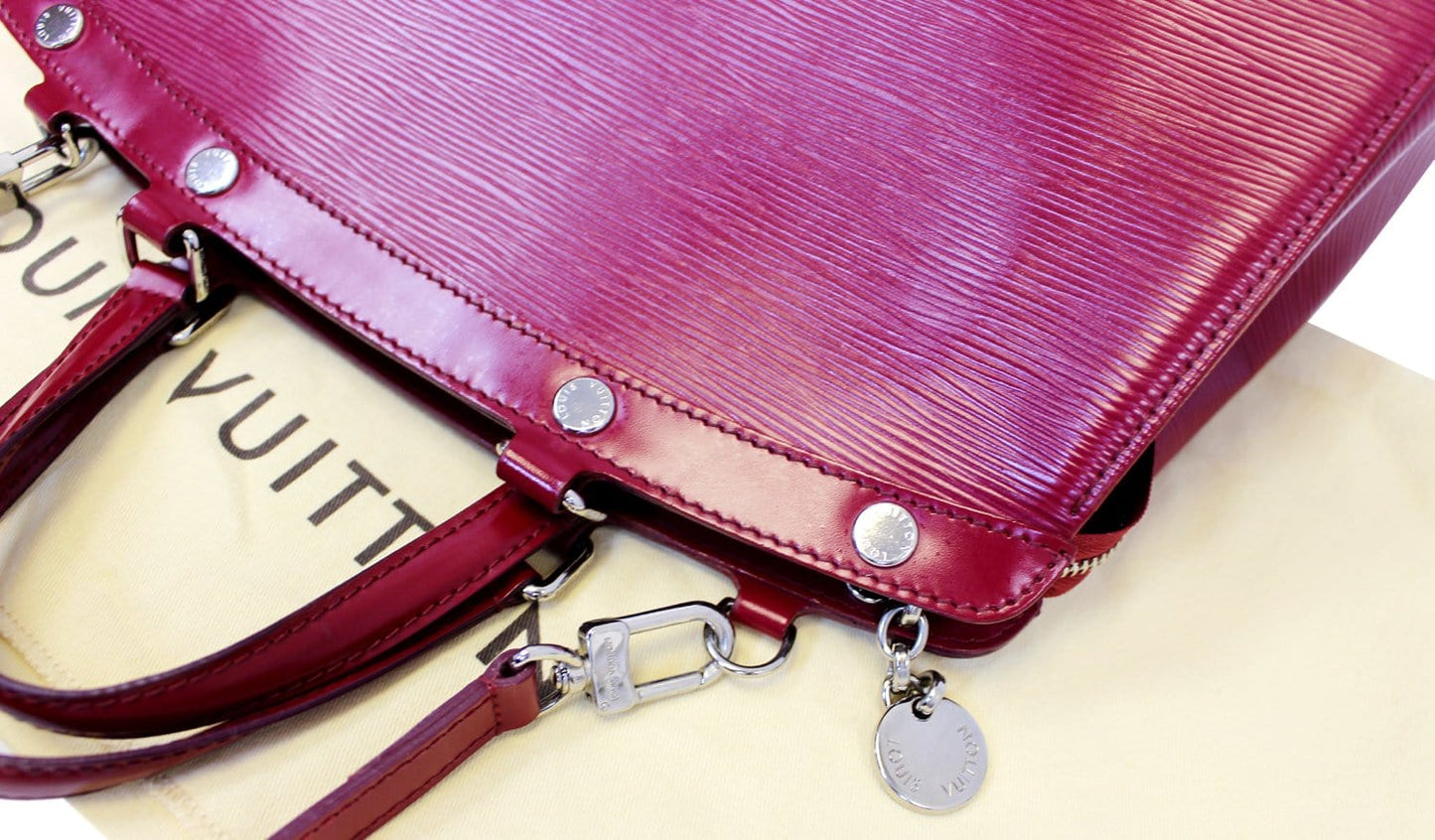 LOUIS VUITTON Fuchsia Epi Leather Brea MM Satchel Shoulder Bag