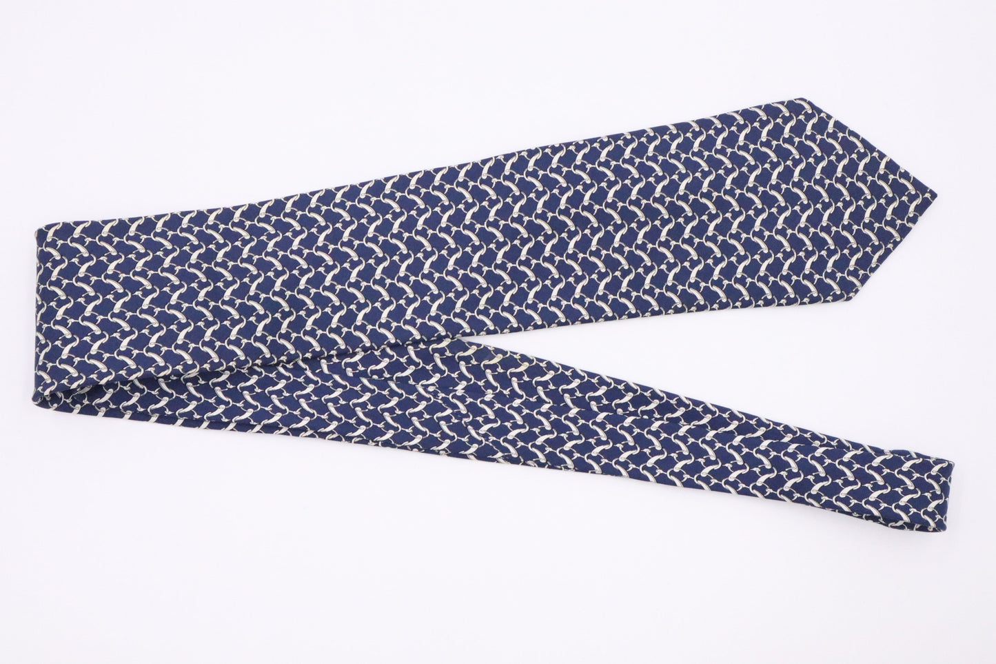 Hermès Tie in Blue Silk