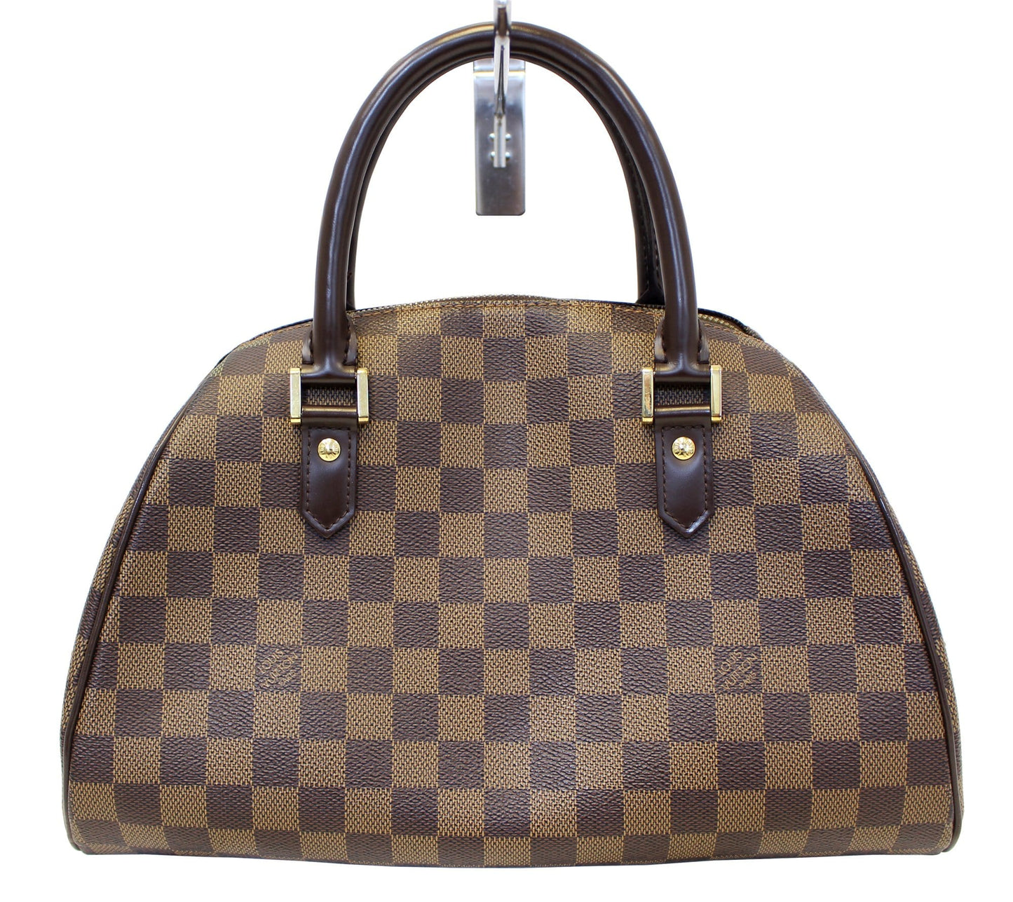LOUIS VUITTON Damier Ebene Ribera MM Brown Satchel Bag