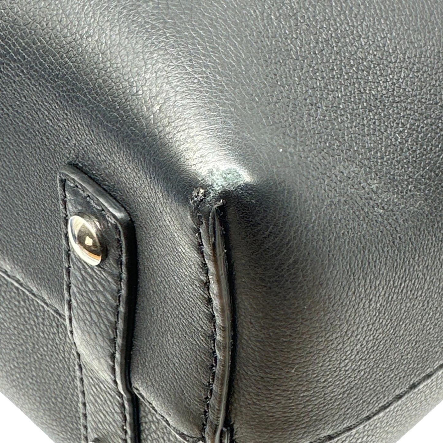 BURBERRY Pebbled Leather Belt Bag Black